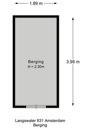 Floorplan - Langswater 831, 1069 EH Amsterdam